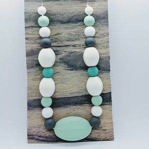 2/$20 Aqua bubble baby teething necklace for mom